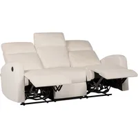 3-Sitzer Sofa Samtstoff creme elektrisch verstellbar VERDAL