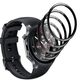Yieehhow Schutzfolie für OnePlus Watch 2 Panzerglas [4 Stück], PMMA Komposit Schutzfolie, HD Transparent/Anti-Kratzer, 3D Curved Displayschutzfolie für OnePlus Watch 2