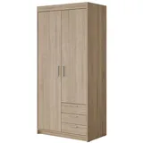 Mirjan24 Kleiderschrank Elena 90 x 191 x 53 cm Beige