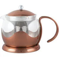 La Cafetière Izmir Teekanne aus Glas, lose Blätter, 1 l, mit Teesieb, 4 Tassen (Kupfer)