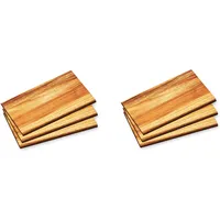 KESPER - 6er Set Frühstücksbrettchen | aus nachhaltigen Akazienholz | Brotzeitbrett | pflegeleicht | robust | 23 x 15 cm