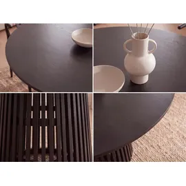 FineBuy Esstisch rund Ø 120 cm schwarz