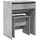 vidaXL Schminktisch mit Hocker Betongrau 60x40x113,5 cm