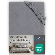 nyvi Spannbettlaken Mikrofaser 180 x 200 - 200 x 220 cm grau