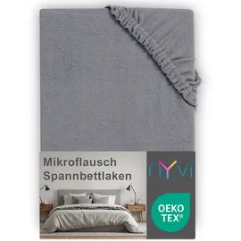 nyvi Spannbettlaken Mikrofaser 180 x 200 - 200 x 220 cm grau