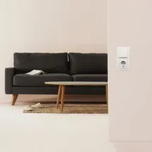 ETT Schalter und Steckdosen Set McPower Flair "Tür 2-fach-Style Profi", weiß, Glasrahmen, Klemmanschluss - Weiß