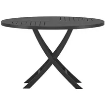 VCM Kenya Gartentisch 120 x 120 x 75 cm Schwarz