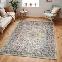 livabliss Teppich LIVABLISS "CASABLANCA", grau (taupe), B:160cm H:12,7mm L:213cm, Kunstfaser, Teppiche, Teppich, Vintage Orient Teppich im Boho Stil