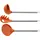 Pintinox Kochbesteck-Set Silicone Orange 3-tlg Edelstahl/Silikon