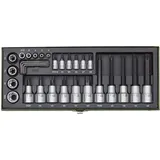 PROXXON Steckschlüsselsatz ZollTX Zoll, 1/4 Zoll + 1/2 Zoll (29-tlg.)