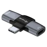 Equip Adapter USB-C->2xUSB-C 10Gbps PD 100W Alu. / Adapter (133479)