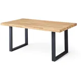 Stolkom CHRIS U Esstisch Eiche Massivholz BxHxT 110x47x70 cm (B/H/T)