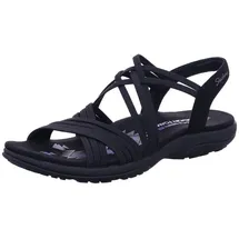 SKECHERS 163185 BBK REGGAE SLIM - SUNNYSIDE Schwarz Sandal Gr. 42