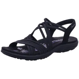 SKECHERS 163185 BBK REGGAE SLIM - SUNNYSIDE Schwarz Sandal Gr. 42