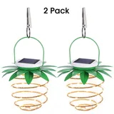 2Pack 60LED Ananas Solar Laterne Lichter im Freien wasserdicht Solar Landschaft Spotlight Sensor Solar Laterne für Yard Garden Einfahrt Veranda Ge...