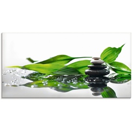 Artland Glasbild »Spa mit Steinen und Bambus«, Zen, (1 St.), grün