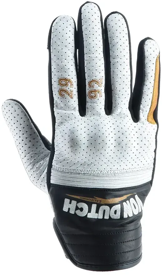 Von Dutch Born Air Sommerhandschuhe - Black / White / Gold - 12