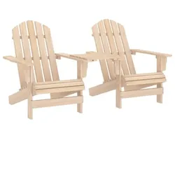 Garten-Adirondack-Stühle mit Teetisch Massivholz Tanne| vidaXL : Farbe - Natur