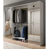 inn.furn SystemX Garderobenschrank 232 x 193 x 0 cm weiß
