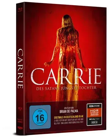 Carrie - Des Satans jüngste Tochter - 3-Disc Limited Collector's Mediabook im Schuber (UHD + Blu-ray + Bonus-Blu-ray)