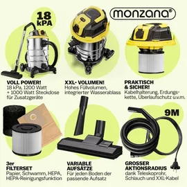 monzana Nass Trockensauger 30L