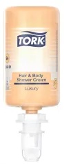 Tork Hair & Body Duschcreme Luxus, S4 424661 , 1 Karton = 6 Flakons à 1 Liter