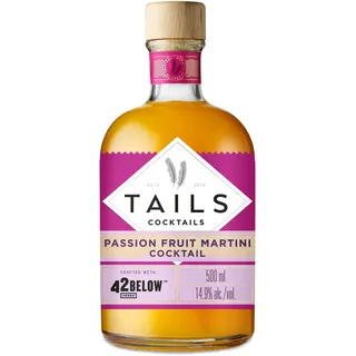 TAILS Cocktails Passion Fruit Martini Cocktail, Trinkfertiger Premixed Vodka-Cocktail, 14,9% vol., 50cl / 500ml