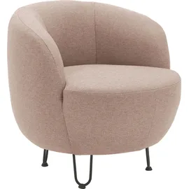 INOSIGN Sessel INOSIGN "Anjuli Lieferzeit nur 2 Wochen", rosa (flamingo), B:72cm H:72cm T:76cm, 100% Polyester, Sessel, Sessel, Runde Form, perfektes Einzelstück, Flausch oder Feinstruktur