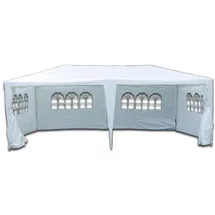 VCM Pavillon 3 x 6 m inkl. Seitenteile Weiß