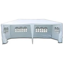 VCM Pavillon 3 x 6 m inkl. Seitenteile Weiß