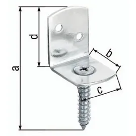 GAH Alberts Flechtzaunhalter L-Form 32 x 83 mm Stahl