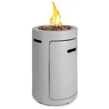 Blumfeldt Crete Gas-Feuerstelle, 13 kW Flüssiggas, Edelstahl,