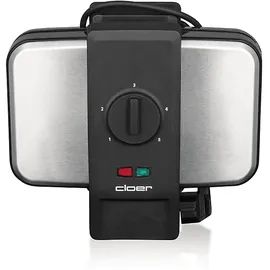 Cloer Brüsseler 1459 Waffeleisen silber/schwarz