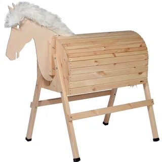 Dobar Holzpferd Amadeus mit Schwanz und Mähne