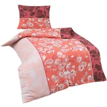 Traumschlaf Florence Floral Rot 200 x 220 cm + 2 x 80 x 80 cm