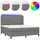vidaXL Boxspringbett 180 x 200 cm Dunkelgrau
