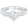 Elli Ring Damen Set, Solitär Dreieck Zirkonia Edel in 925 Sterling Silber