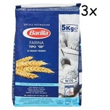 3x FARINA Barilla tipo 00 Grano tenero Weichweizenmehl 5kg