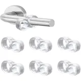 Leucasa 6 Stück Türstopper Klinke Transparente 8-Form Fensterstopper Türklinkenpuffer Türklinken Stopper für Türdrücker,Schutz Von Wänden und Möbeln
