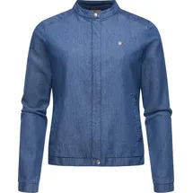 Ragwear Damen leichte Sommerjacke in Denim-Optik Blousonjacke kurz Jeansjacke Malawi Denim YOUMODO Denim Blue Gr. L - L