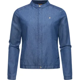 Ragwear Damen leichte Sommerjacke in Denim-Optik Blousonjacke kurz Jeansjacke Malawi Denim YOUMODO Denim Blue Gr. L - L