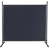 Quick Star Paravent 180 x 178 cm Stoff Raumteiler Groß Garten Stellwand Trennwand Balkon Sichtschutz Grau