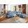Home Affaire Ecksofa HOME AFFAIRE "Mauritius L-Form", blau (hellblau), B:276cm T:232cm, Struktur fein (100% Polyester);Luxus-Microfaser Lederoptik (100% Polyester);Soft clean (98% Polyester, 2% Polyamid), Sofas, Ecksofa, mit Ottomane, mit Kopfteil- und