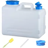 CLBDRESS 15L Camping-Wasserbehälter mit Wasserhahn, tragbarer Wasserkanister, BPA-frei, dichtungsfreier Wasserspender für Wandern, Picknick, Notfall-Reservoir