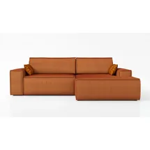 mebloland Ecksofa TOR mit Schlaffunktion. Farbe: Terra. - Braun