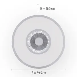 just light. Flat Air 59,5 cm Deckenventilator weiß