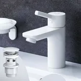 AM.PM Waschtischarmatur Ablaufgarnitur Waschbecken Waschbeckenarmatur Spültisch Armatur Wasserhahn Bad Wasserhahn mit Klick-Ablaufgarnitur
