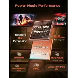 Cubot KingKong Ace 5 8 GB RAM 256 GB Schwarz