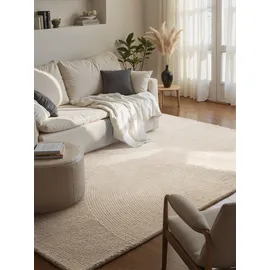 HANSE HOME Calmio Wollteppich Calmio Natur weiß), - Naturbelassen