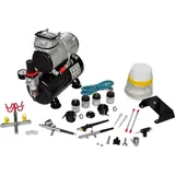 vidaXL Airbrush Profi Komplett-Set mit 3 Pistolen